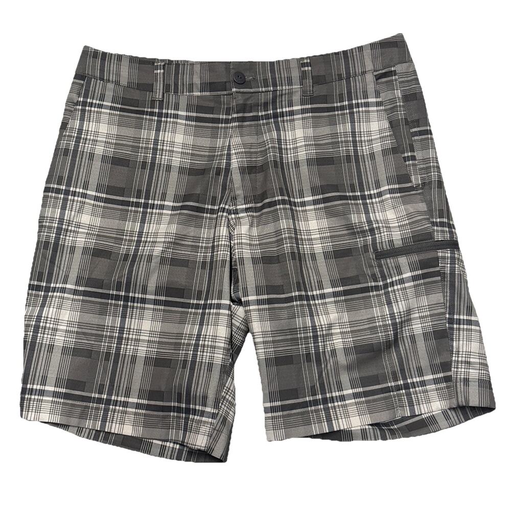 North Face Shorts Mens 34 Gray Plaid Chino Pura Vida 2.0 Performance Hiking